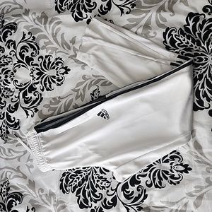 Men's Adidas Size Small White with Black Stripes Tiro Pants
